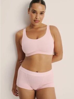 Knix Revolution Adjustable Pullover Bra Seamless Light Pink Size XL